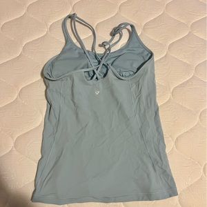 Light blue lulu lemon workout top with built in bra